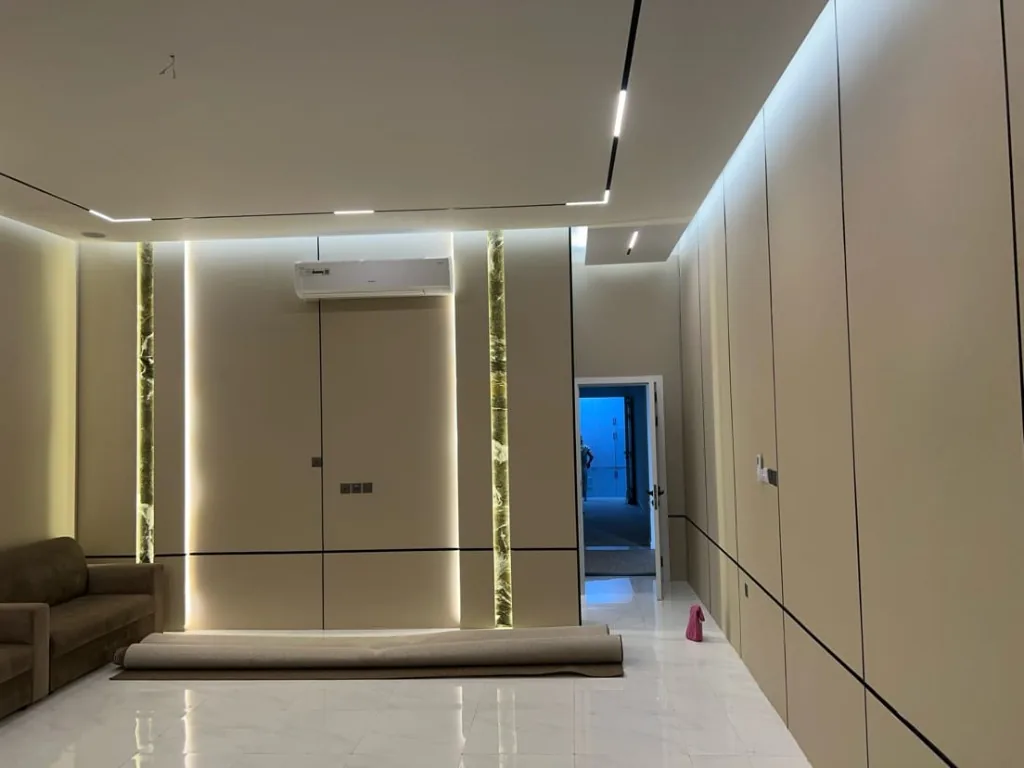 Modern interior with backlit marble features — Renovation 786 Dubai